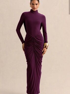 dark blue dresses bridesmaid Sweetheart Dark Navy Blue Pearl Long Wedding Guest Dress with Split